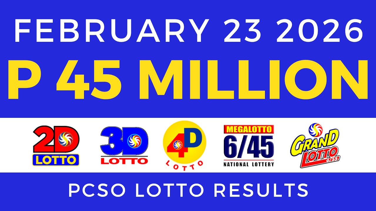 Lotto Result Today 9pm February 23 2026 PCSO