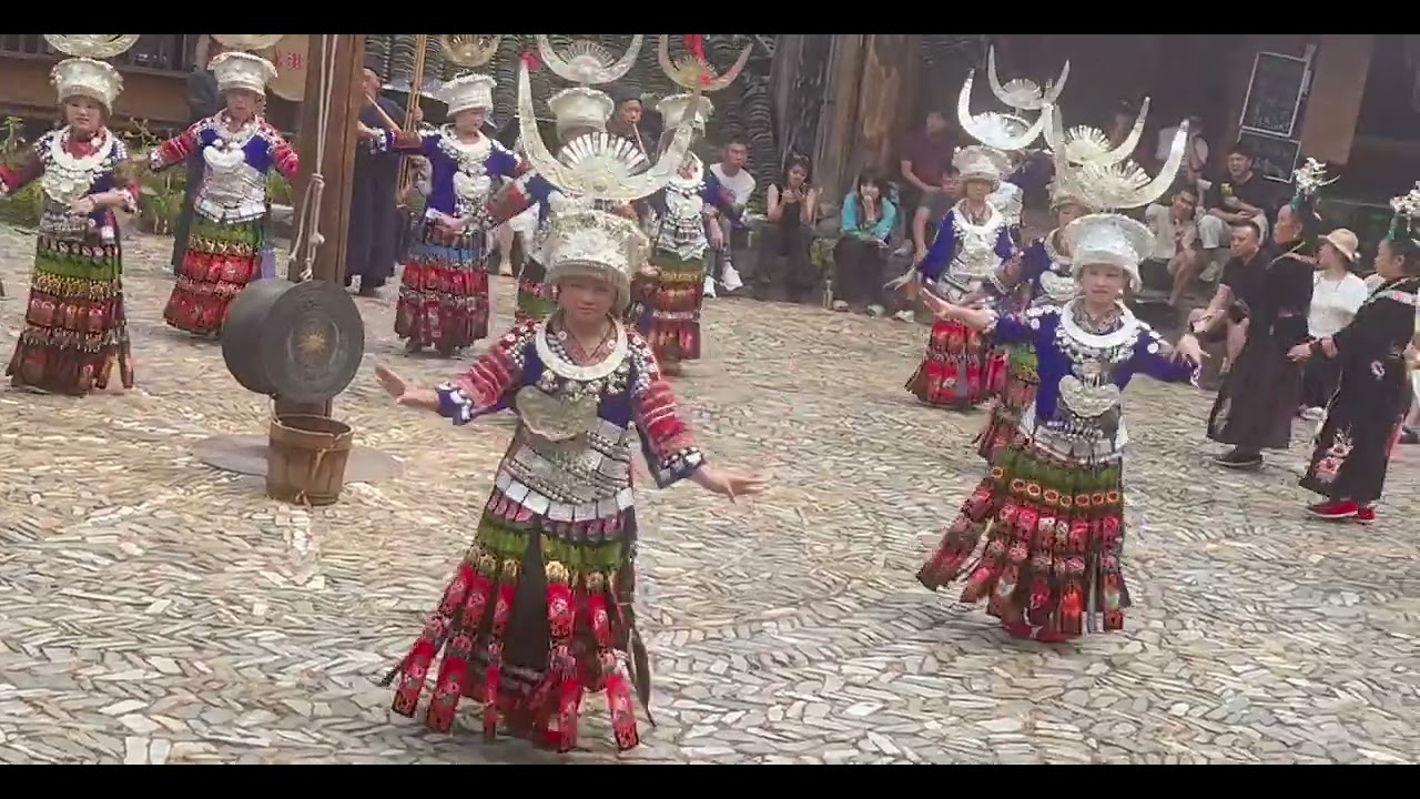 Miao Women Dance to Entertain Guests at Langde Village in China