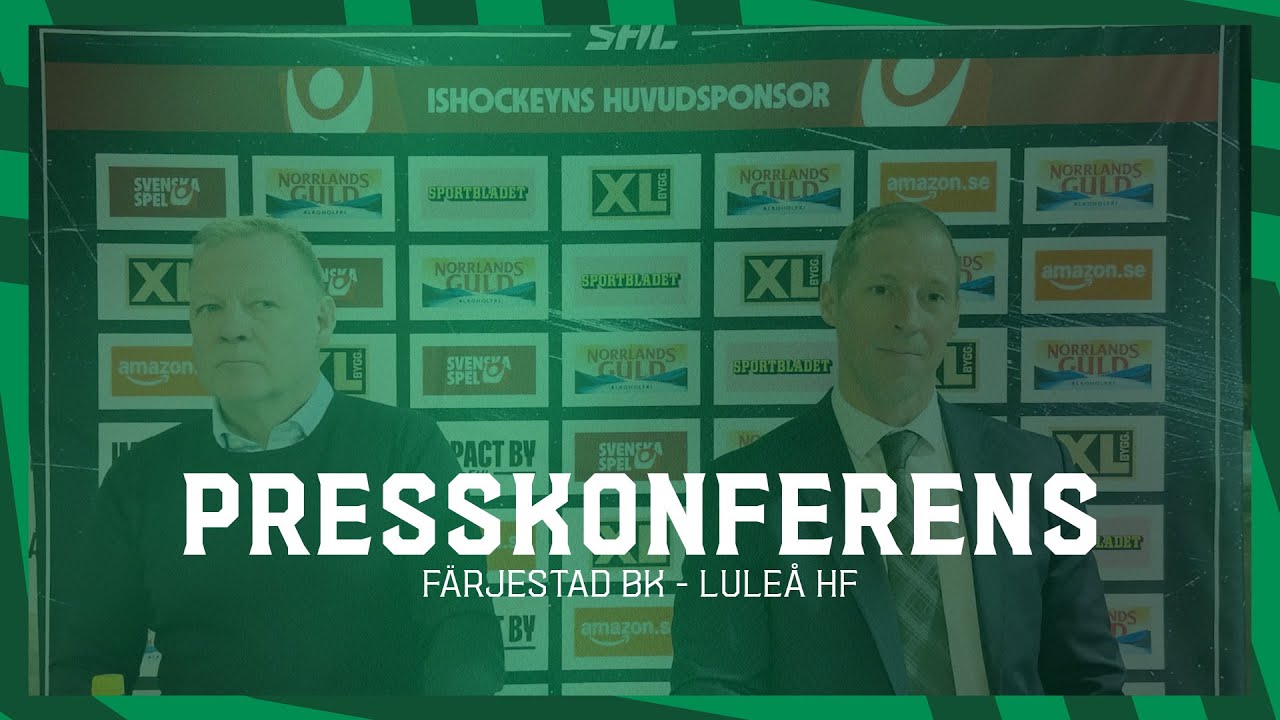 Presskonferens efter Färjestad-Luleå