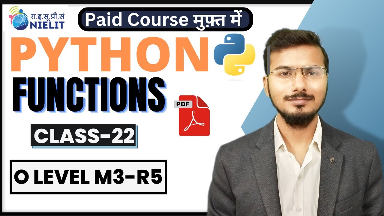 Python O level Full course in Hindi | Python for beginners in Hindi | m3r5 python #22 Function