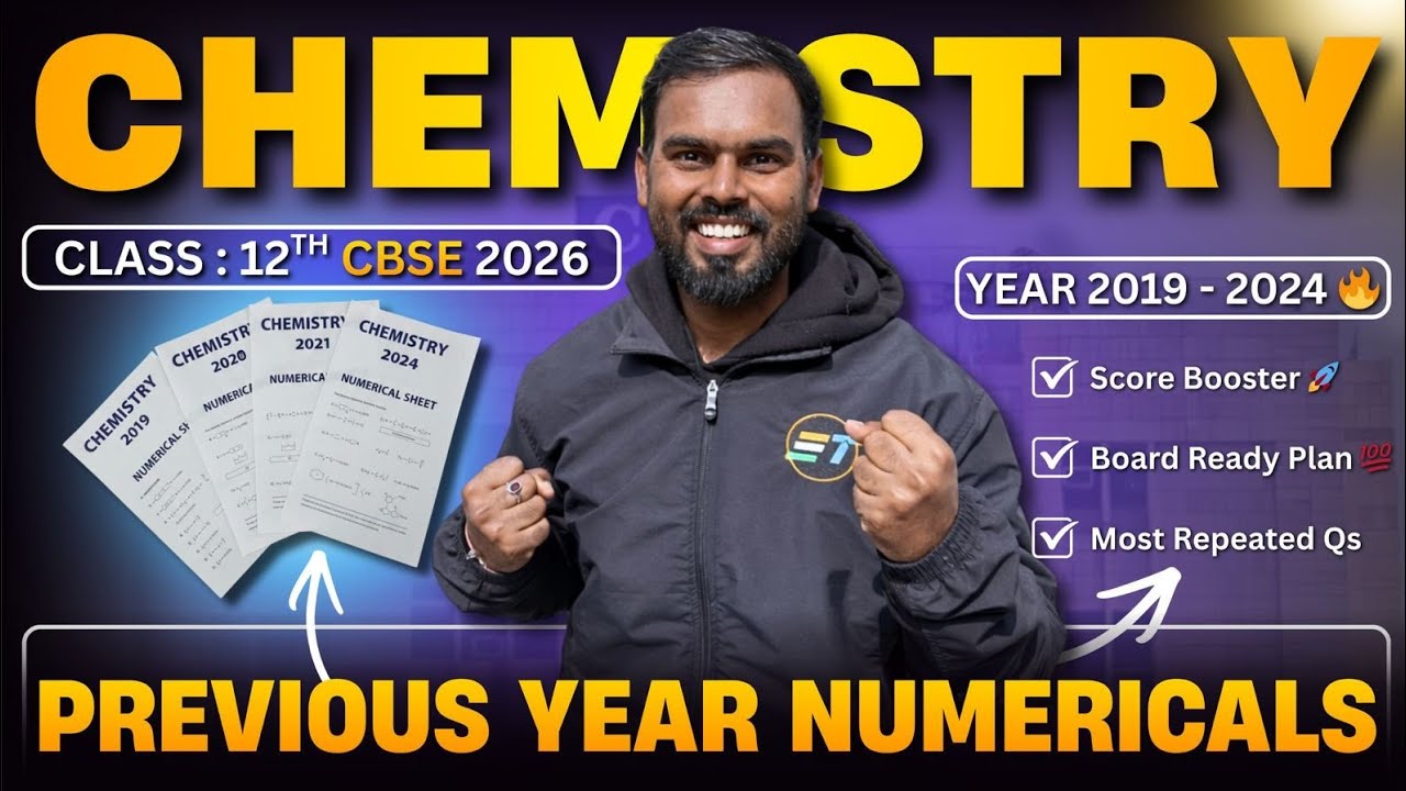 CHEMISTRY Previous Year Numericals 🔥 | Class 12 CBSE 2026 | 2019–2024 Most Repeated Questions | 