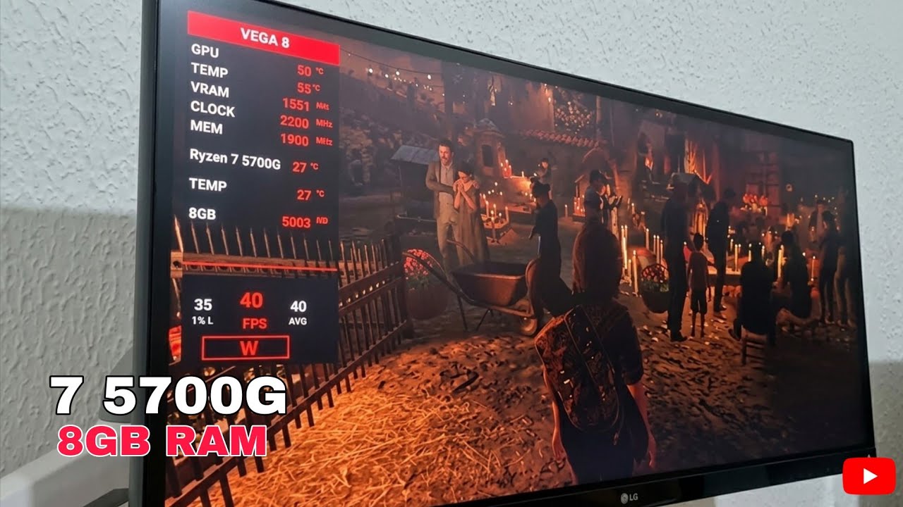 Shadow of the Tomb Raider Ryzen 7 5700G 8GB Ram 