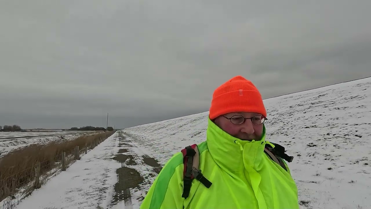 33,5 Kilometer bei -1 Grad und eisigem Wind zum Leuchtturm Westerheversand