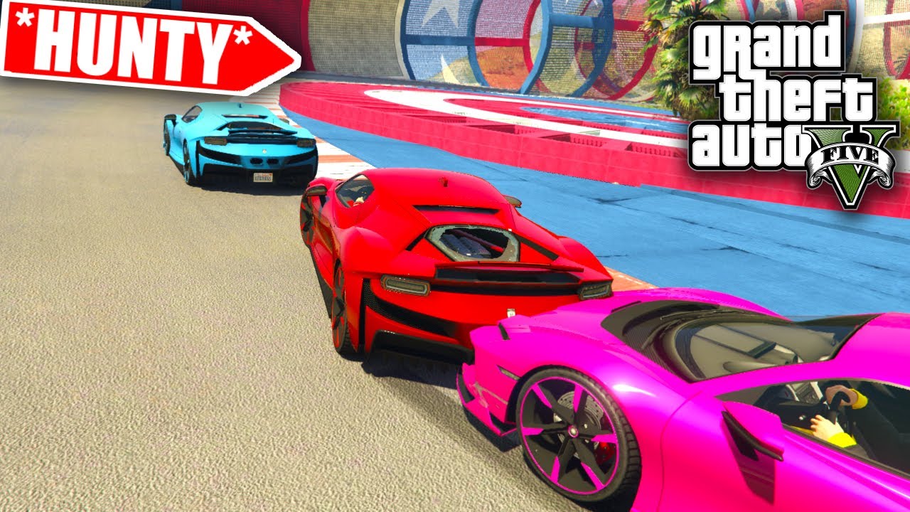 Różowe HUNTY na WYŚCIGACH! *HUNTY* - GTA 5 Online - Shepard, Hogaty & ZPG