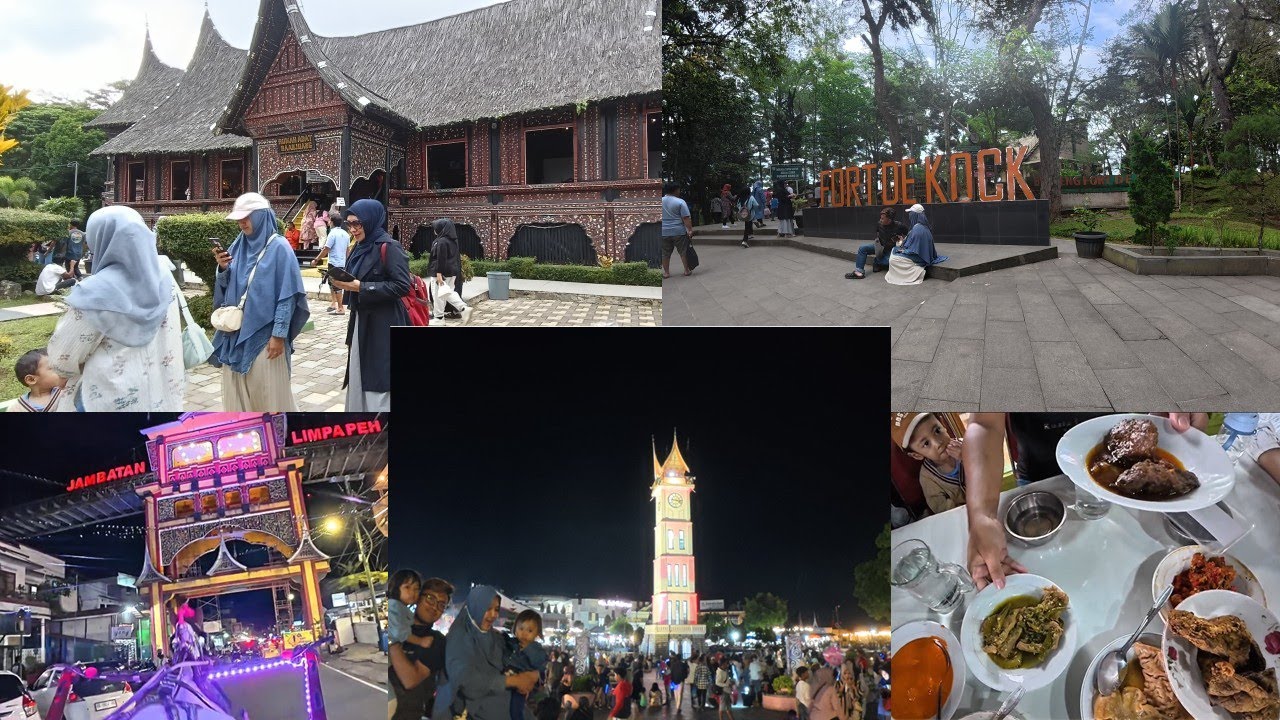 Wisata Murah Pusat Kota Bukittinggi‼️Benteng Fort De Cock, Jambatan Limpapeh, Jam Gadang, Kuliner‼️