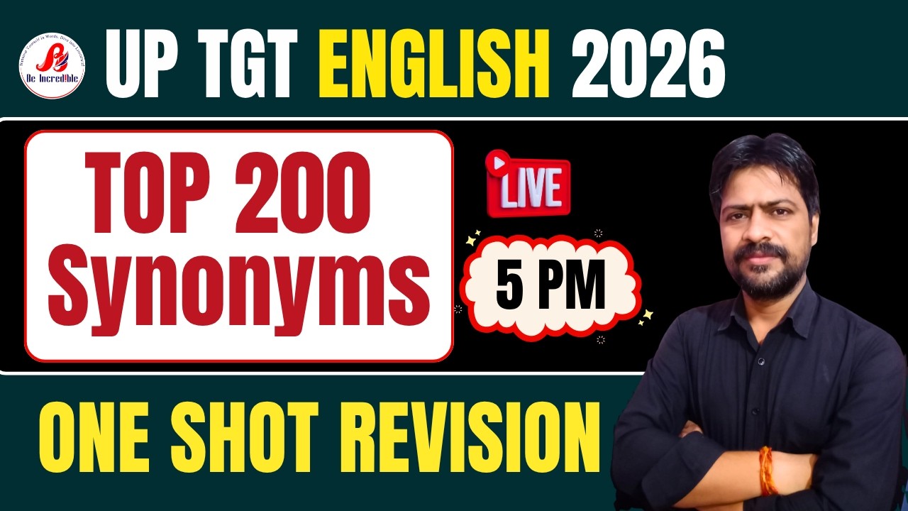 🔴TOP 200 SYNONYMS Marathon 🔴UP TGT ENGLISH 2026
