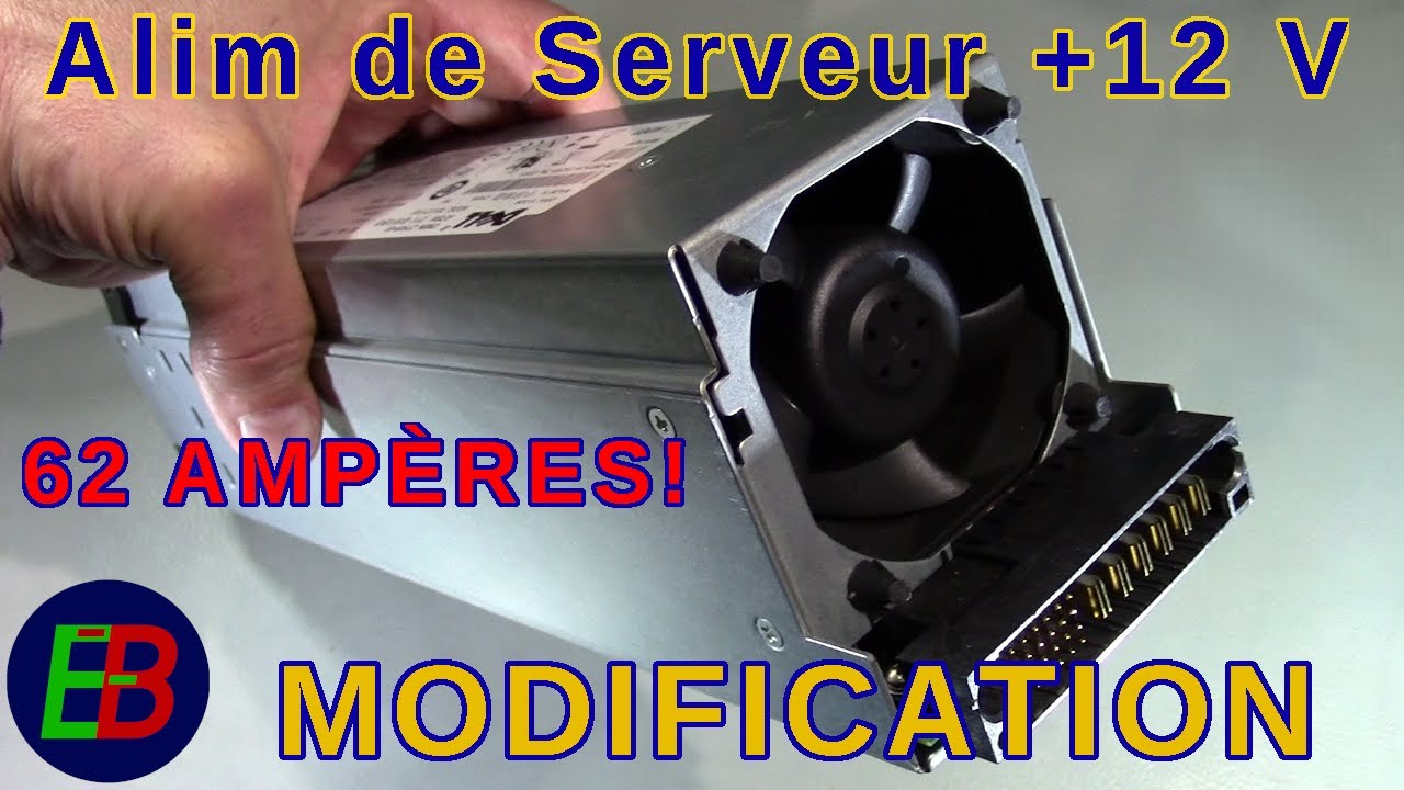 EB_#673 Modification - Alimentation de Serveur Dell N750P: 13.5 Volts, 60+ Ampères!