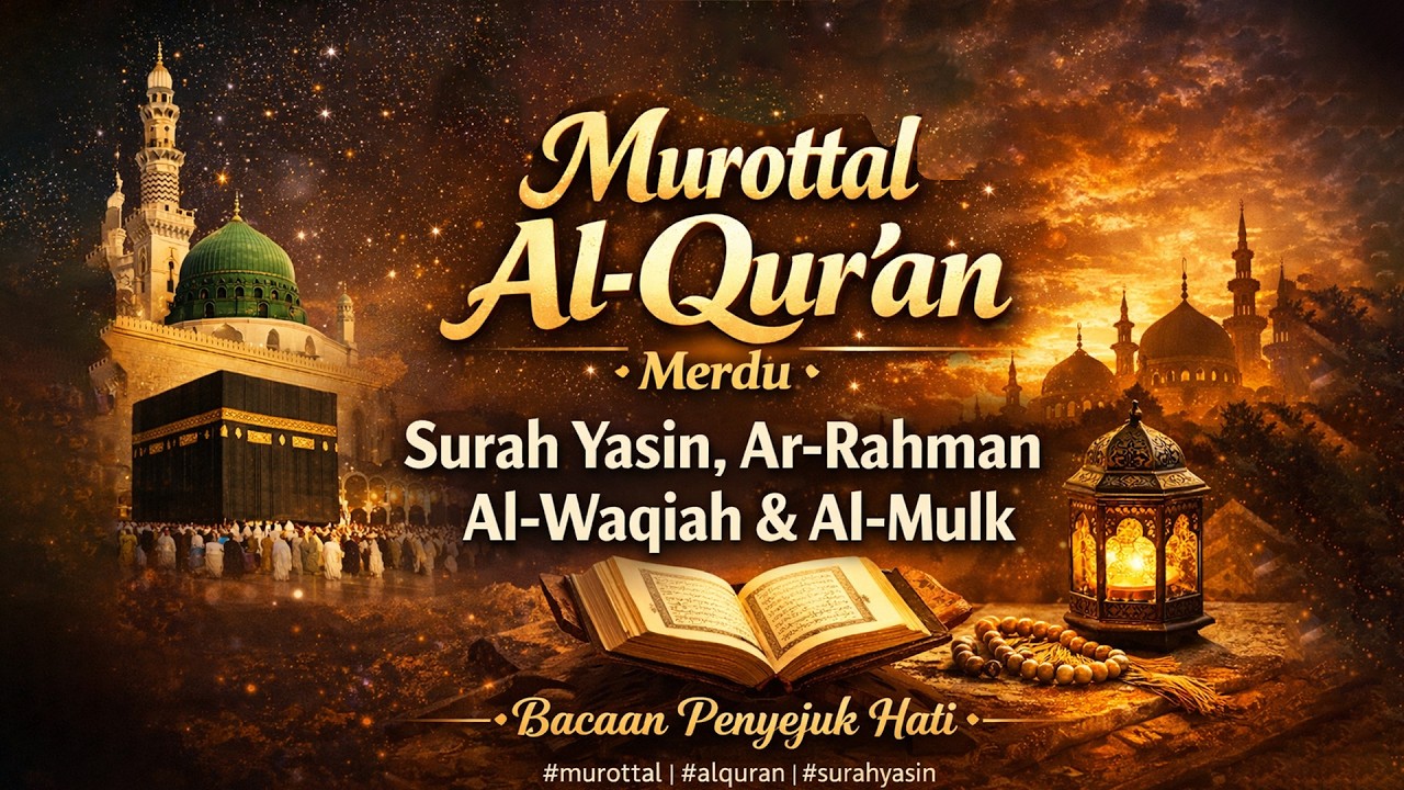 Murottal Al-Qur'an Merdu | Surah Yasin, Ar-Rahman, Al-Waqiah & Al-Mulk | Bacaan Penyejuk Hati