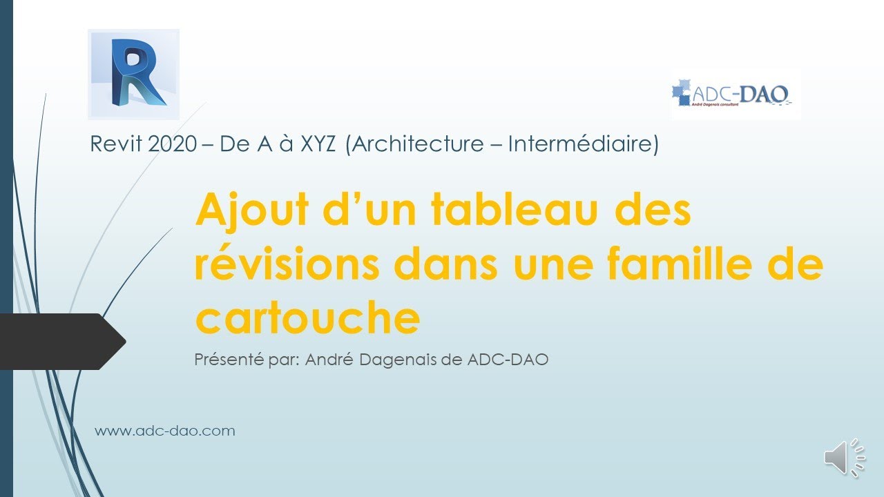 Revit 2020 - Tableau des révisions dans famille de cartouche / Revision table in titleblock family