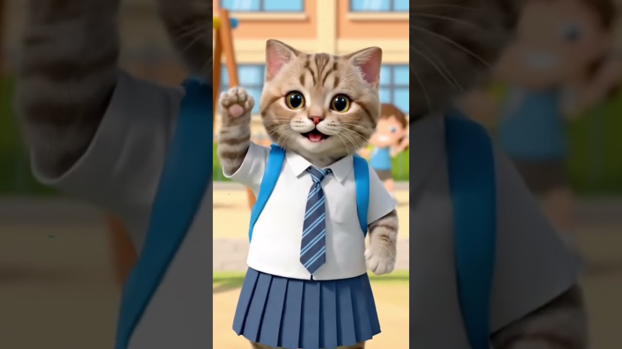 school cat funny dance 😂 #funny #viral #ai #cat #dance #funnycatvideos #trendingmusic
