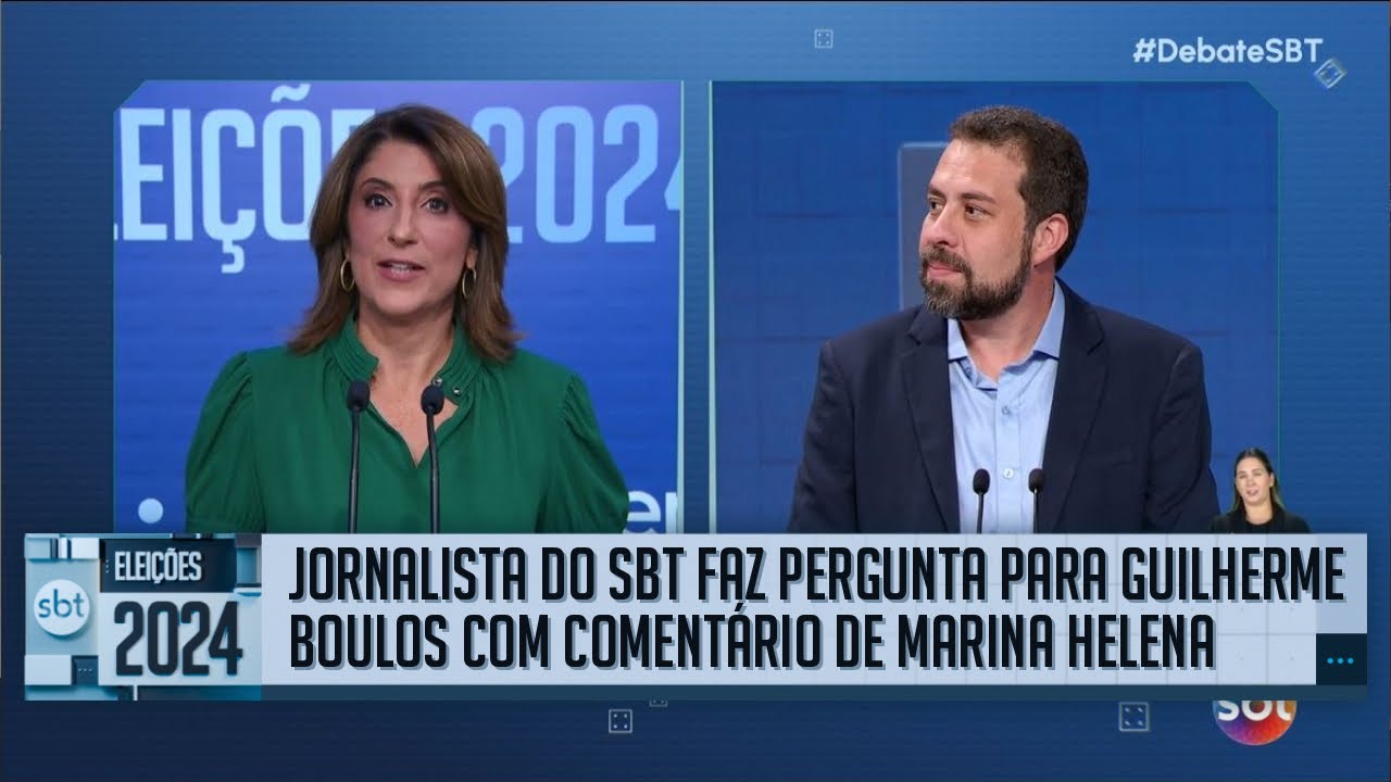 Debate SBT: Jornalista do SBT faz pergunta a Boulos (PSOL) com comentários de Marina Helena (Novo)