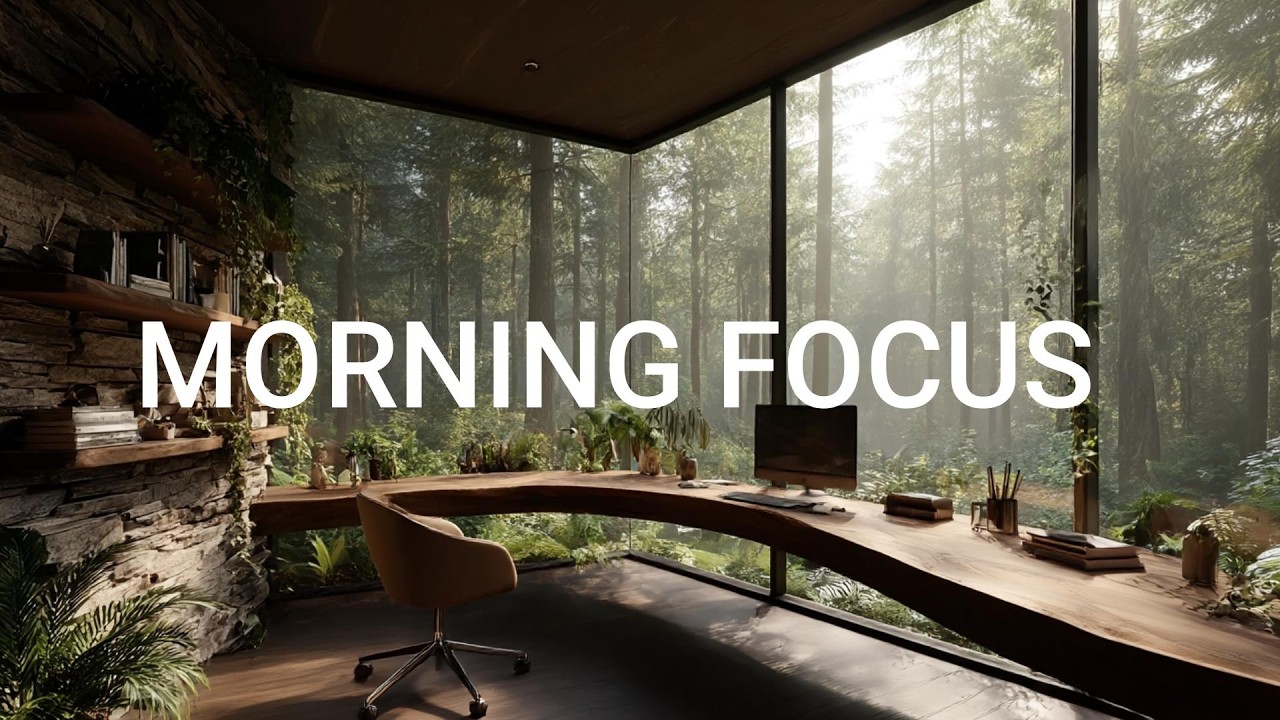 Morning Deep Focus Music for Coding  | Modern Forest Workspace