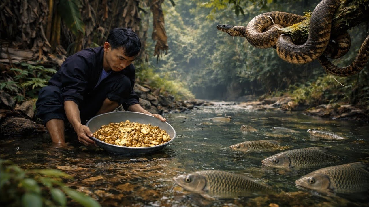 “Exploring a fish stream to search for yellow metal, and the result was surprisingly unexpected.