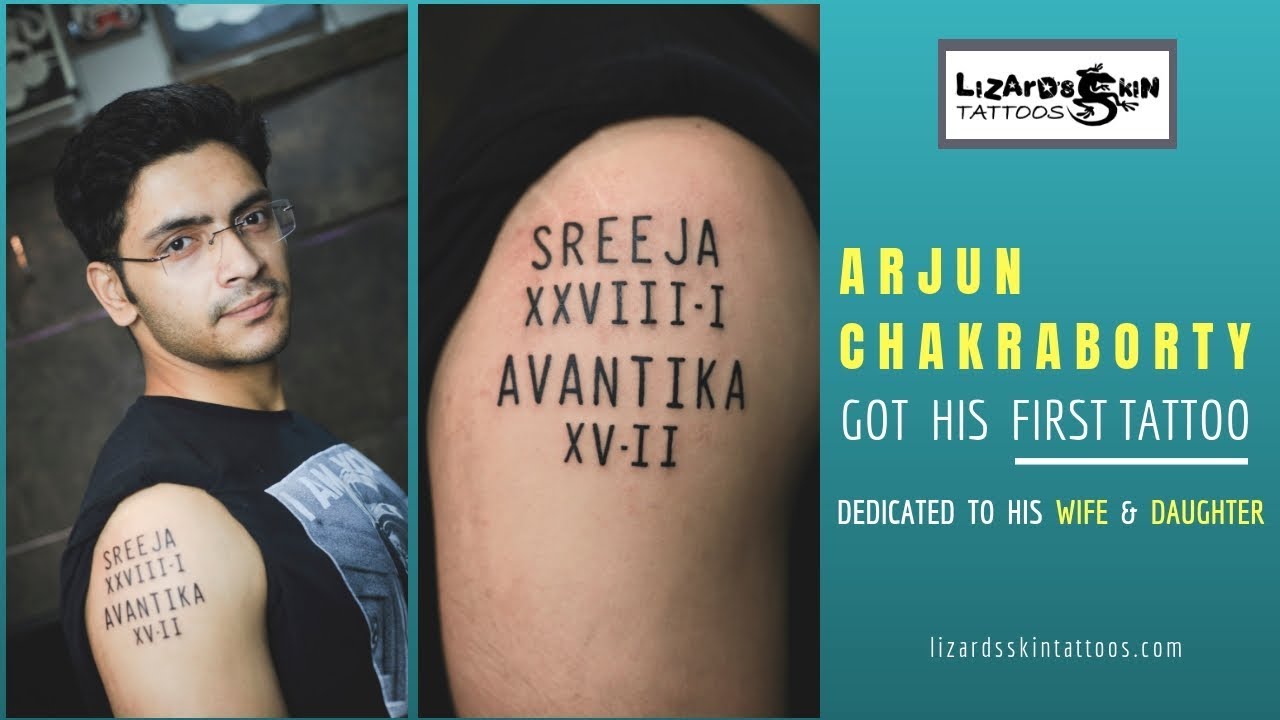 Bengali Actor Arjun Chakraborty Got His First Tattoo Done | Lizard's Skin Tattoos - 2018