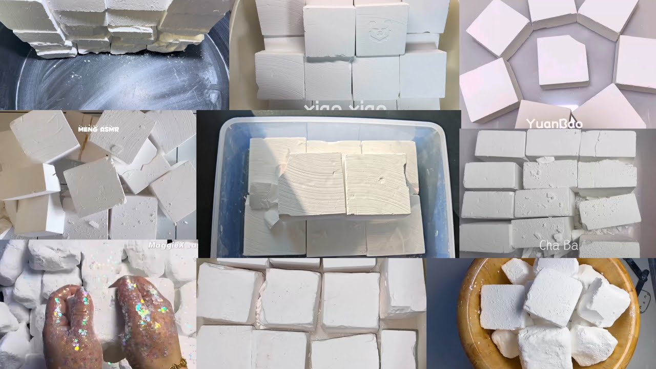 All chinese creator's fresh gymchalk crushing ASMR | long edit compilation : White gymchalk only 