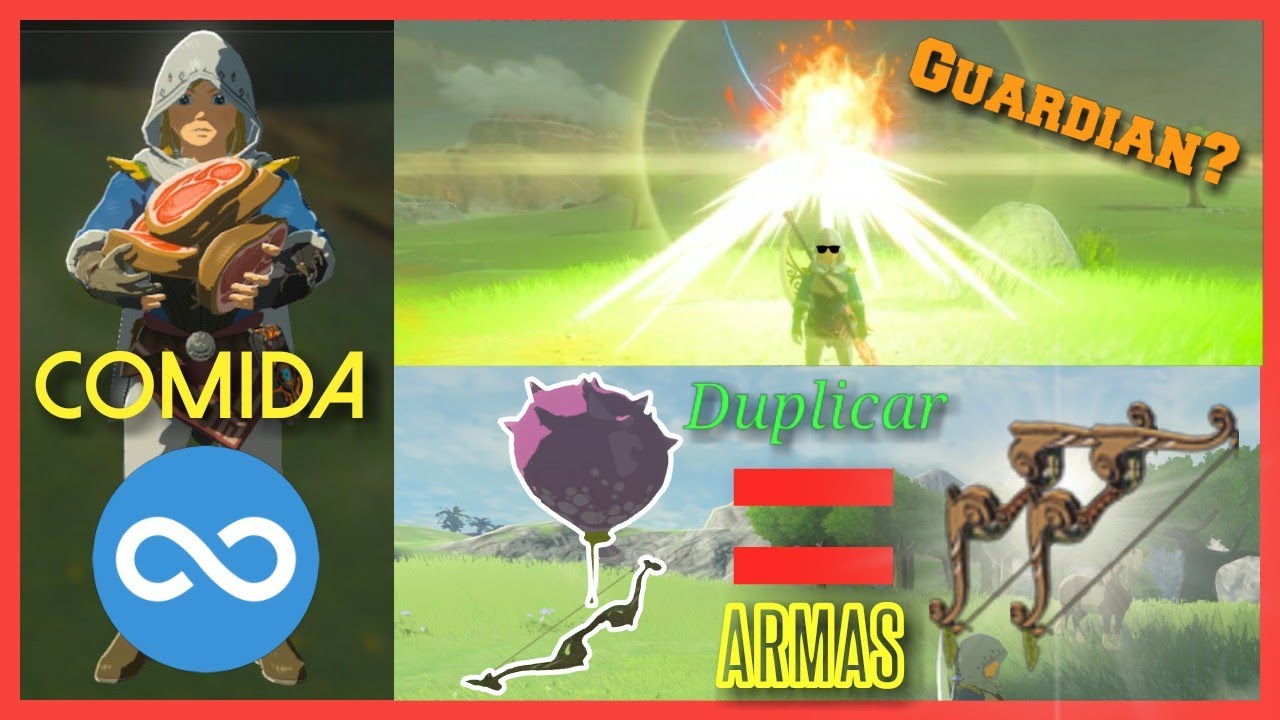 Comida Infinita 🥩. Duplicar Armas 🎈. Guardianes Invisibles y MÁS | Zelda BOTW Glitches