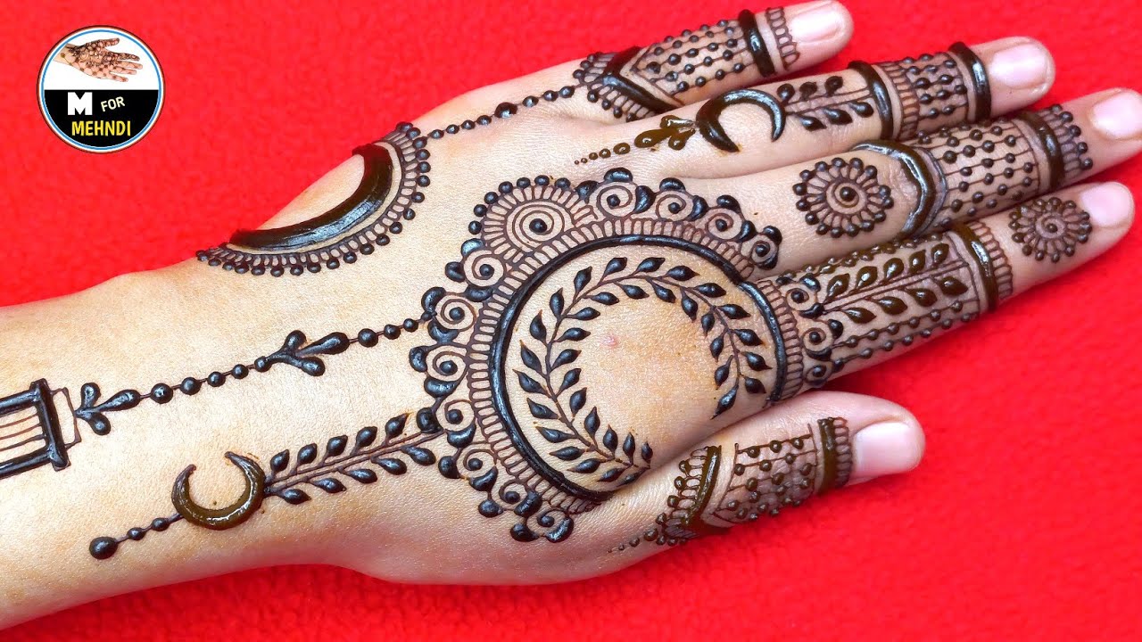 2025 Eid Ramadan Special Moon🌜Style Mehndi Design | Very Easy & Simple मेहंदी डिज़ाइन | Henna