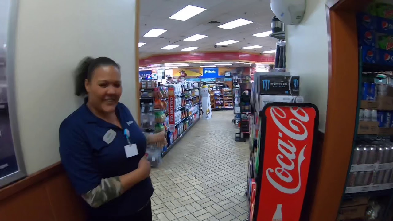 November 14, 2018/1357 Shower and Bean to cup coffee Pilot truck stop