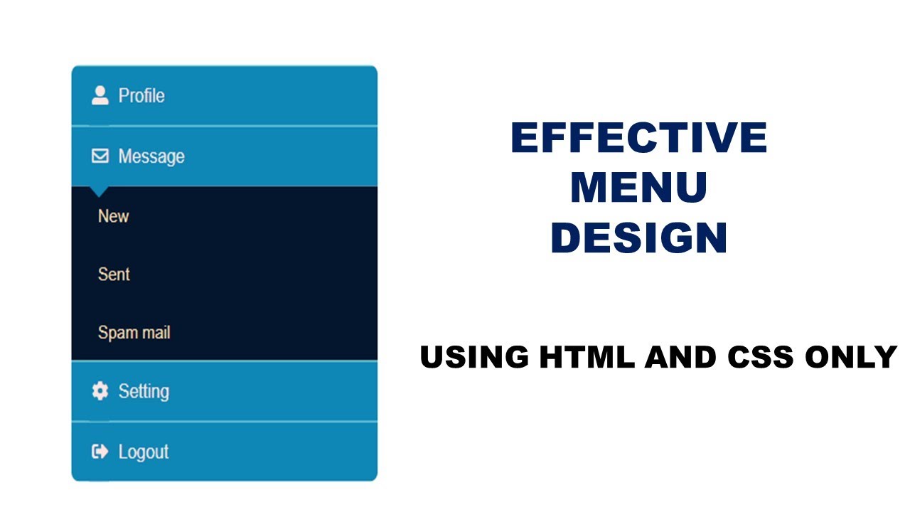 Interactive Menu Design using HTML & CSS | Modern Navigation UI | Responsive CSS Menu Animation