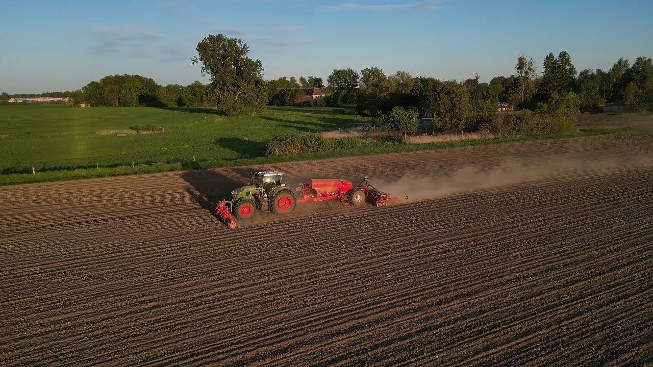 Mais legen mit Fendt728 Horsch Maestro12cx  und Güttler Walze (Abend & Nacht)