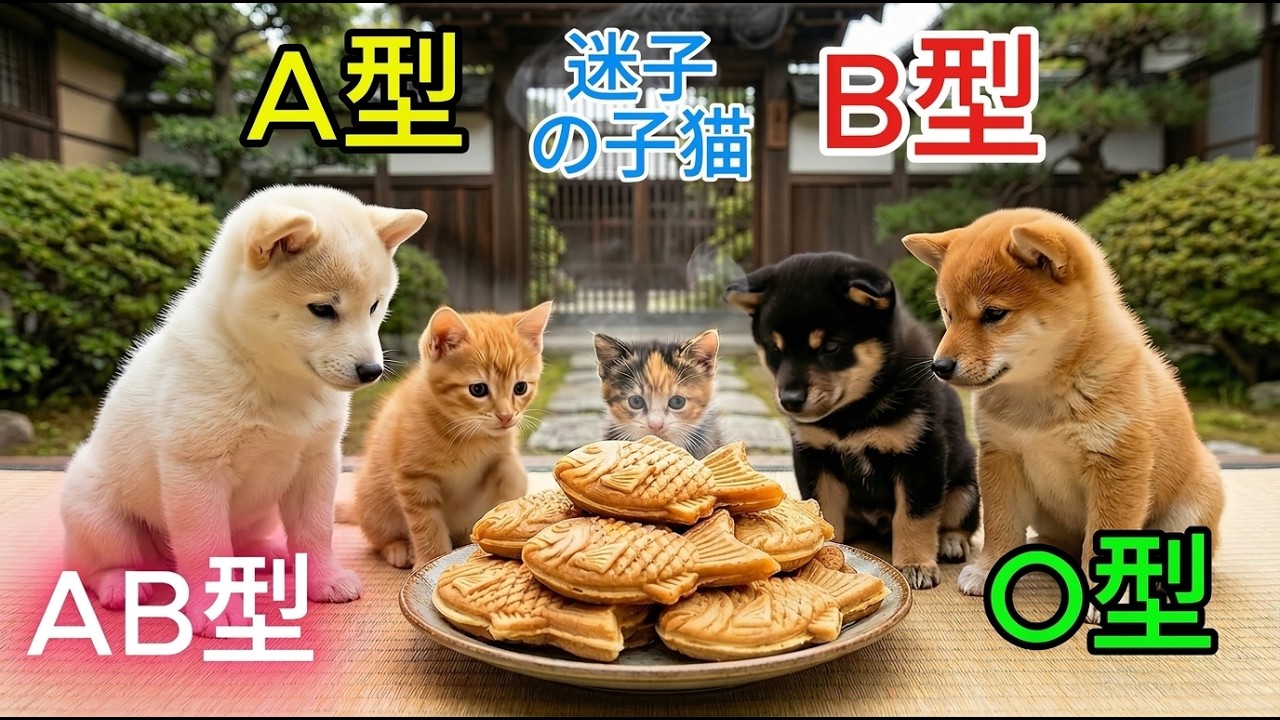 【血液型あるある】野良の子猫を救出するときの血液型の反応。【四季ねこ】