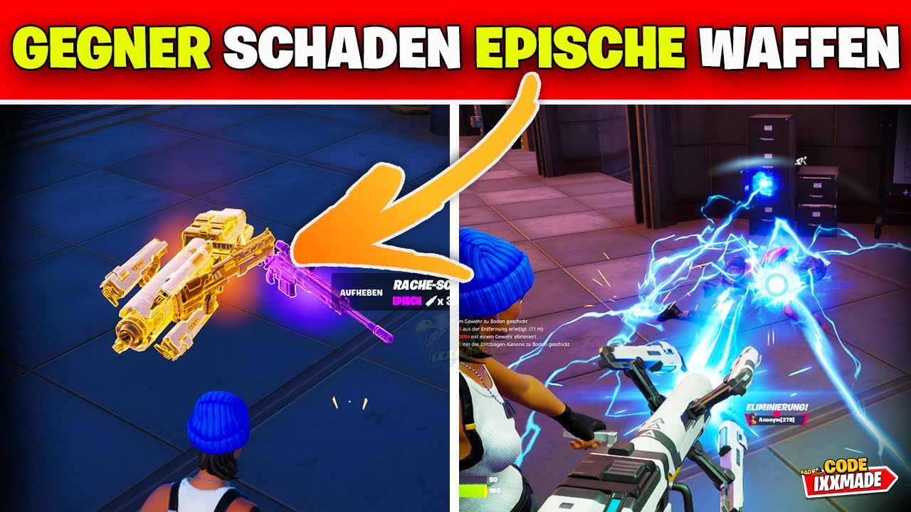 Füge Gegnern Schaden mit mindestens epischen Waffen zu Fortnite Woche 9 Aufgabe