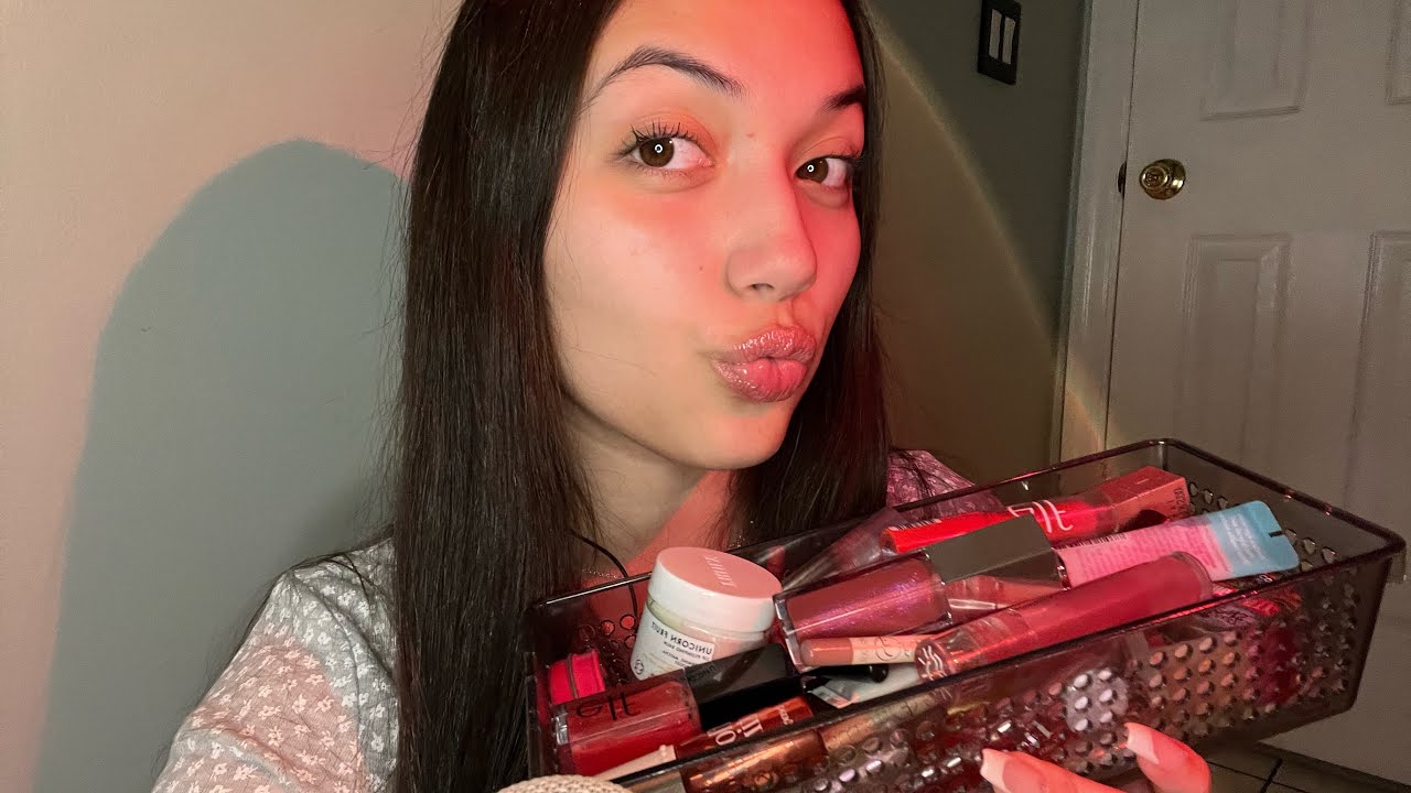 ASMR fast and aggressive tapping on lip gloss/makeup collection pt. 2 💄👄