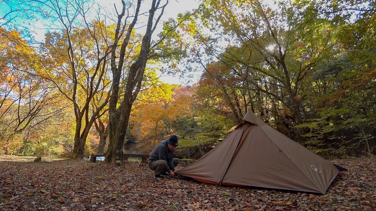 晩秋の川辺で鍋をつつくソロキャンプ【solo camping #57】