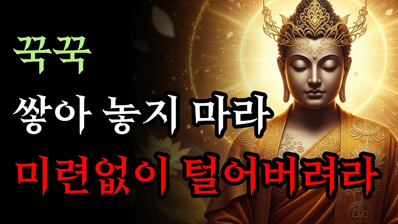 미련없이 털어버려라, 삶에서 불안을 내려 놓는 방법! | 부처님 말씀 | 석가모니 가르침