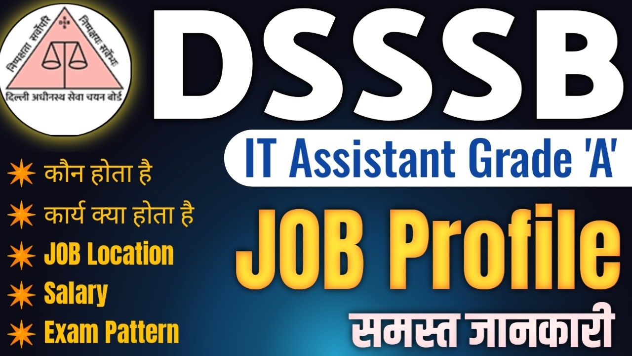 IT assistant grade a job profile | DSSSB it assistant job description |