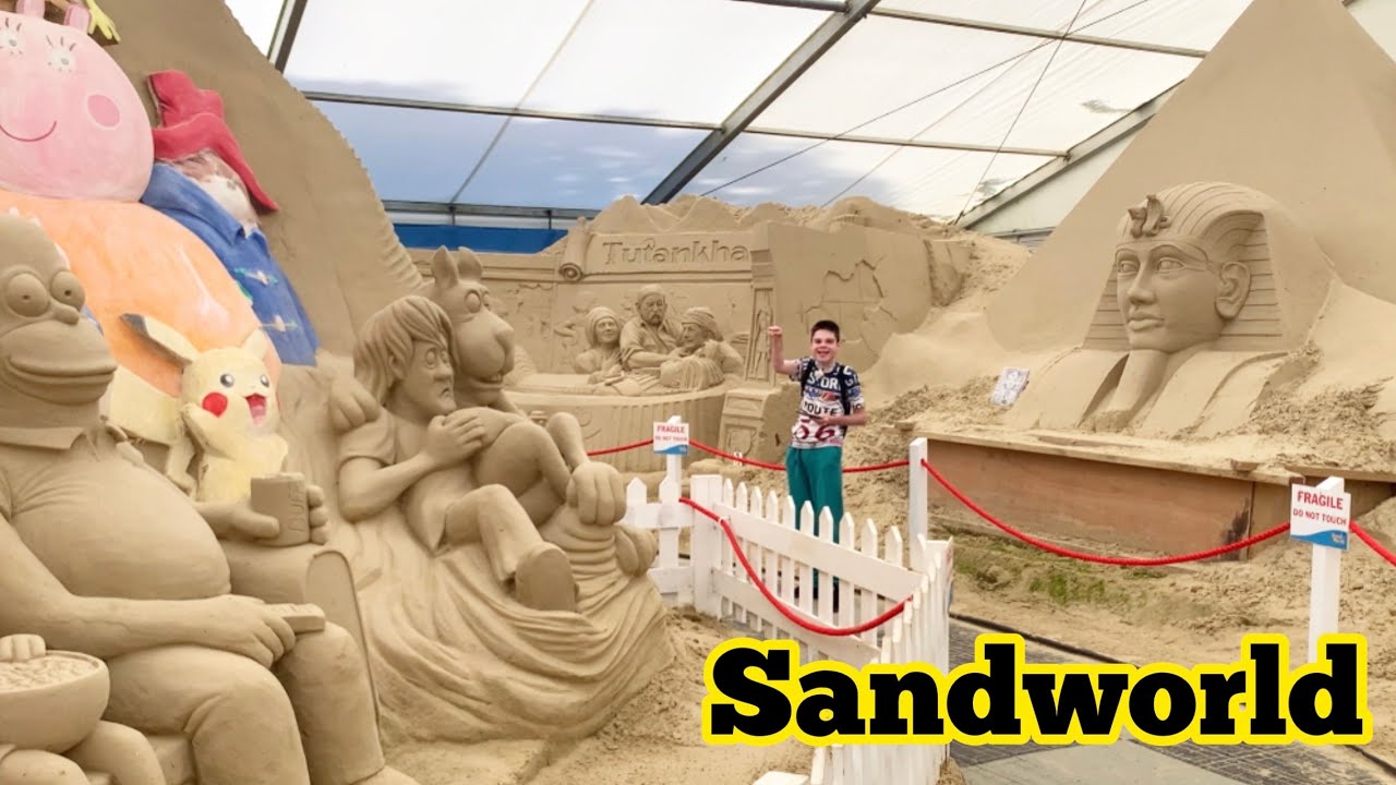 A Matty’s explore with us production 03/10/22 Sandworld Weymouth Dorset amazing sand sculptures UK