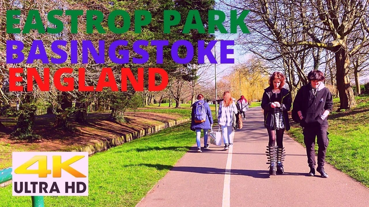 Walking tour - Eastrop Park | Basingstoke England | Keep Walking 4K