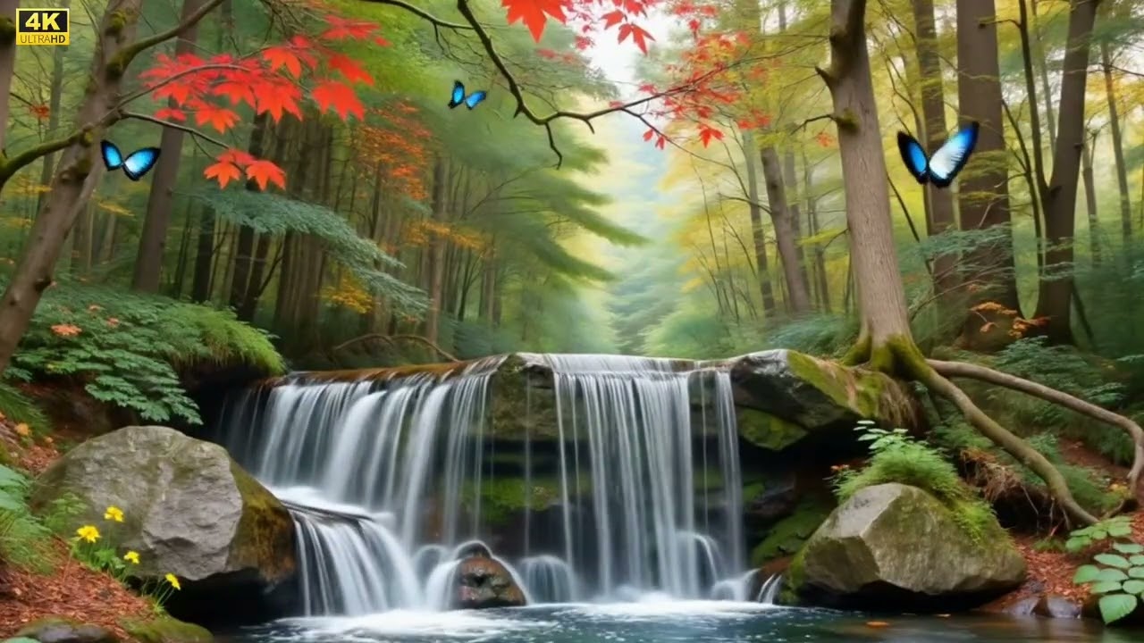 Tranquil Jungle Waterfall 🌴💦 | Meditation & Mindfulness 🌿