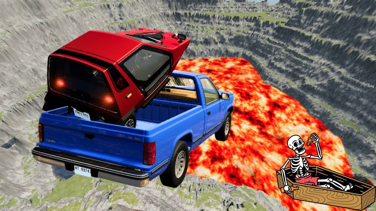 BeamNG.Drive #5 Leap Of Death Car Jumps and Falls Crashes