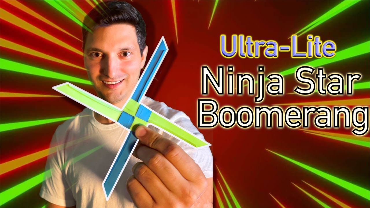 Ultra-Lite Ninja Star Boomerang! | Returning Paper Star