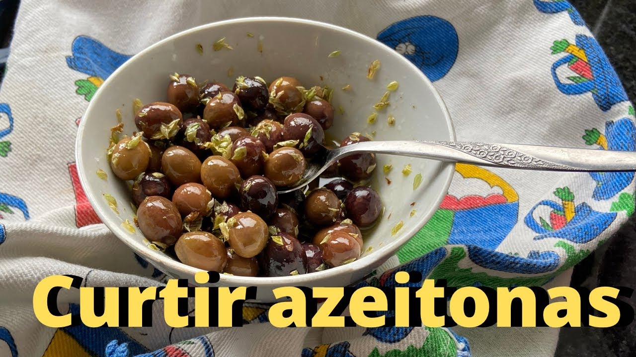 Uma receita da  minha sogra.  Curtir Azeitonas à moda antiga
