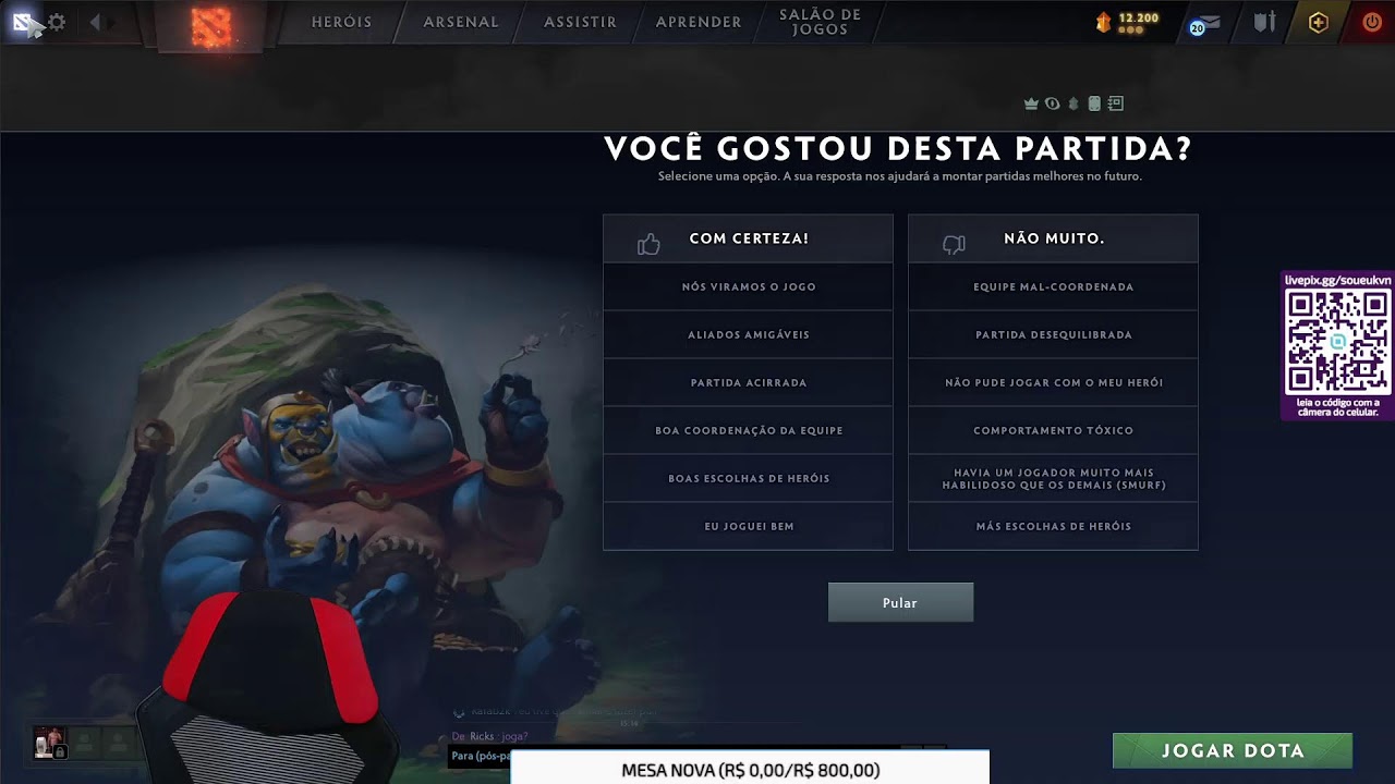DOTA 2 PRÉ ALMOÇO - 16 SUB PRA METINHA DE JANEIRO !