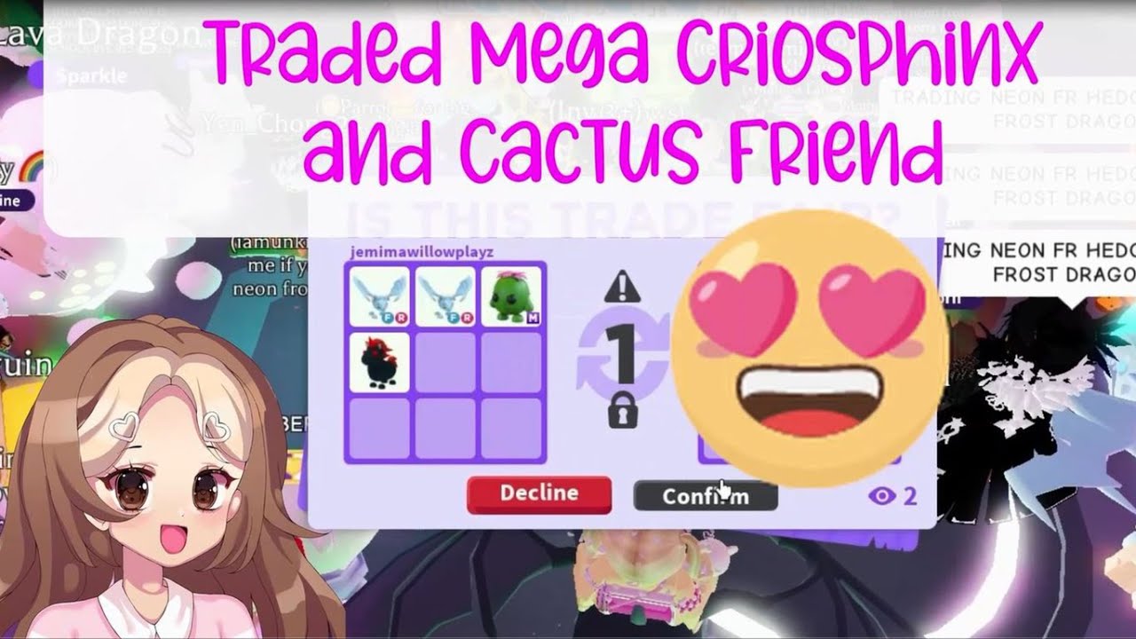 Traded Mega Crioshpinx and Mega Cactus Friend in Adopt Me with *NEW* Voice Over