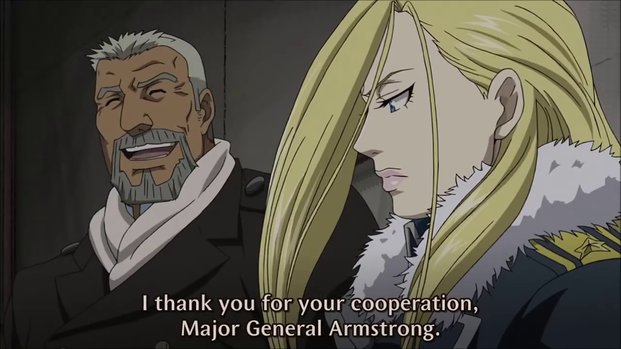 [FMA: Brotherhood] Olivier Mira Armstrong kills General Raven