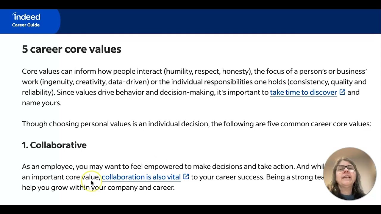 Instructional Video: Values