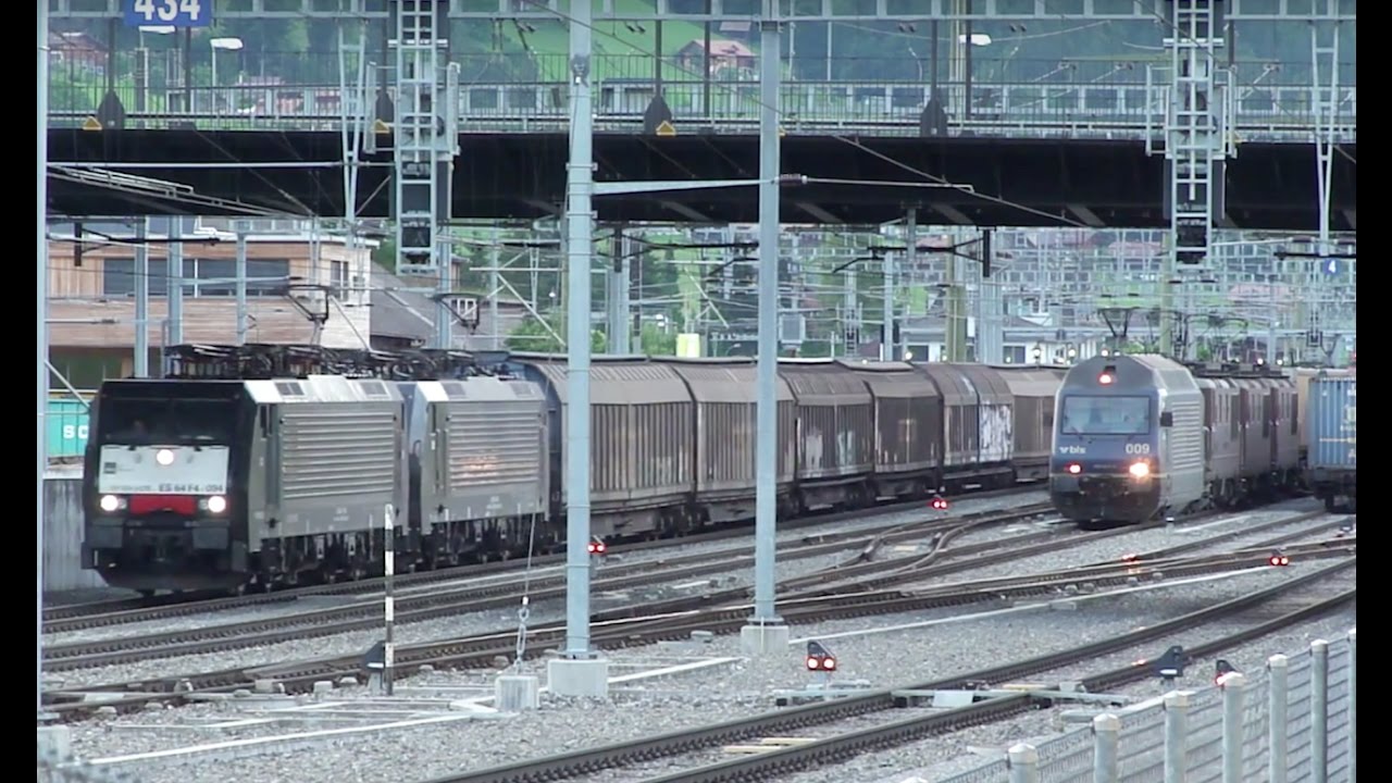 **►Umleiterverkehr [27.06.12] auf der Lötschbergachse (Swiss freight traffic)