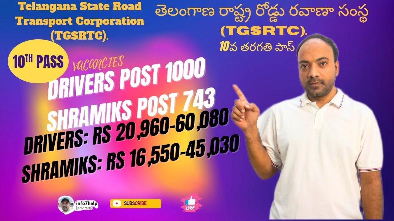 Telangana State Road Transport Corporation (TGSRTC) Notifications