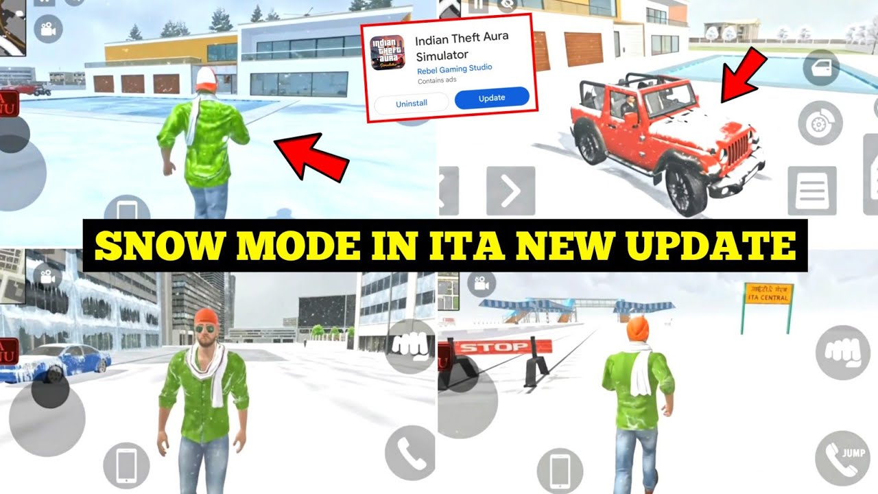 New Snow Mode Cheat Code in Indian Theft Aura Simulator 🤯🔥| New Update Feature | Harsh in Game
