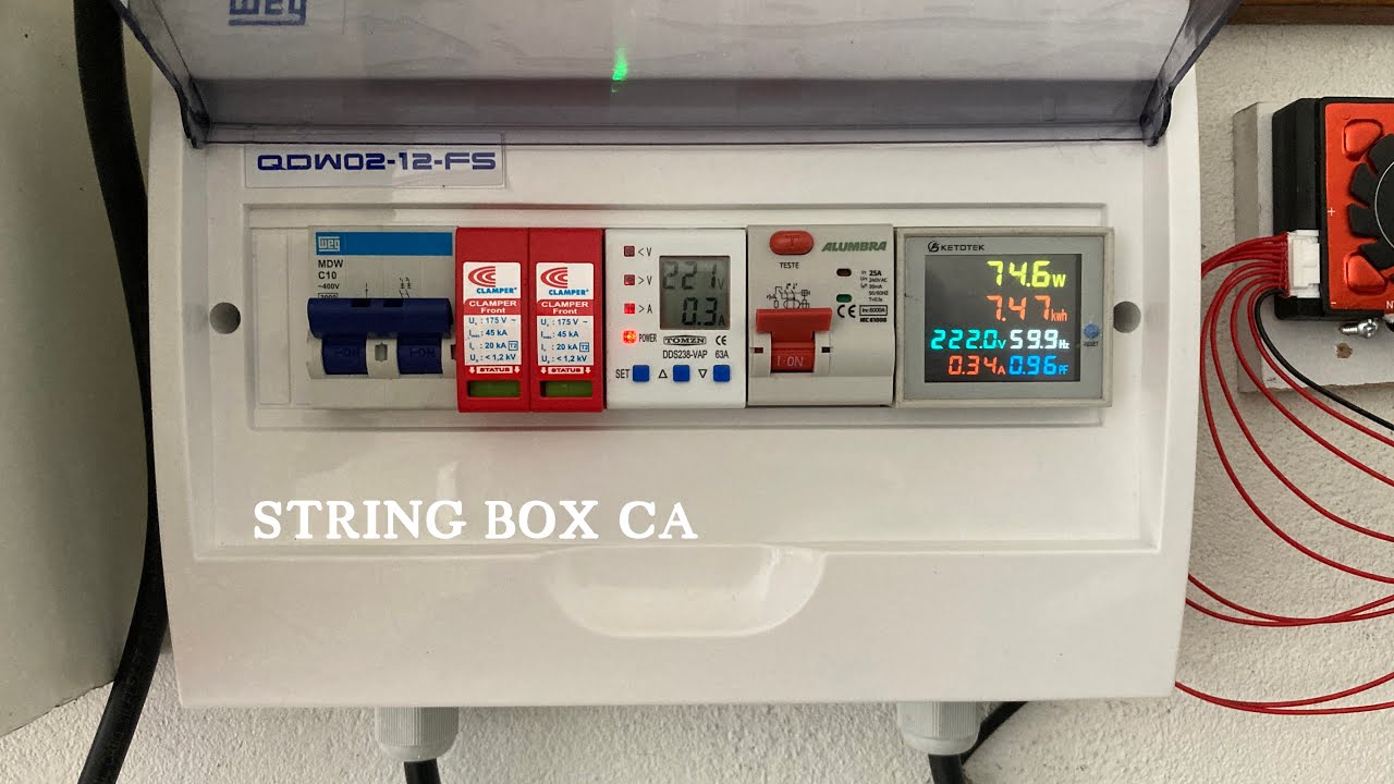 STRING BOX CA DE SISTEMA  SOLAR DE ACORDO COM A NORMA 5410