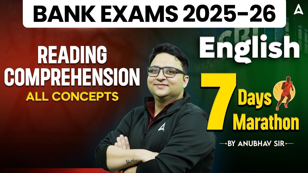 Bank Exams 2025-26 | Reading Comprehension Bank Exam | All Concepts | By Anubhav Sir