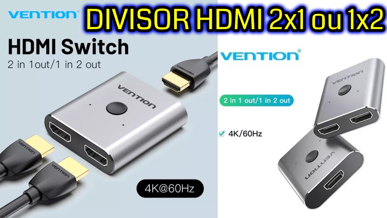Switch HDMI Vention 2x1 / 1x2 da Shopee