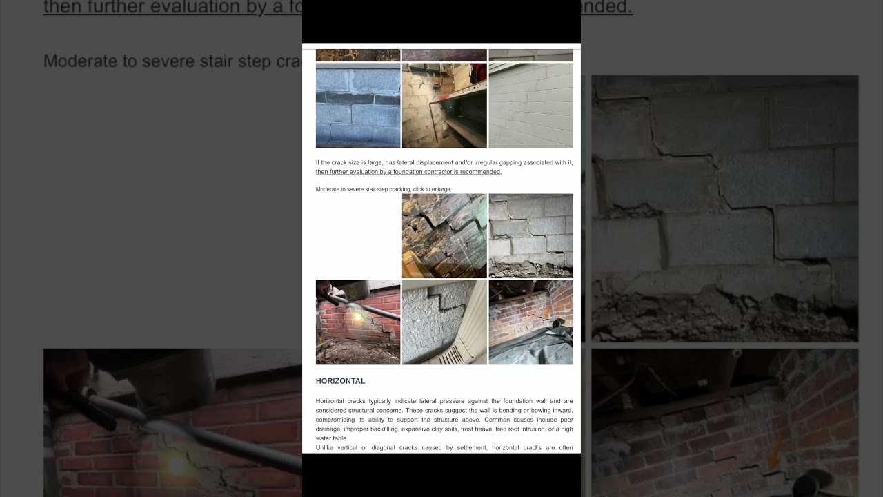 Identifying Types of Foundation Cracks - From a Home Inspection Perspective