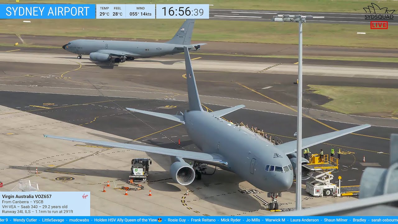 🔴LIVE - KC-135 58-0051 + KC46 21-46095 enroute to SYD. Plane-Spotting at Sydney Airport - 05.02.26 🔴