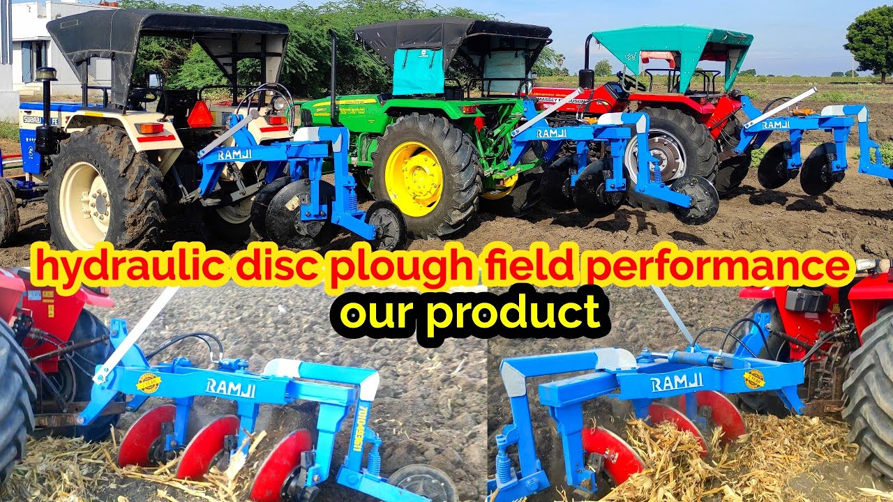 hydraulic 3 disc plough | ramji disc plough | Village engineer view