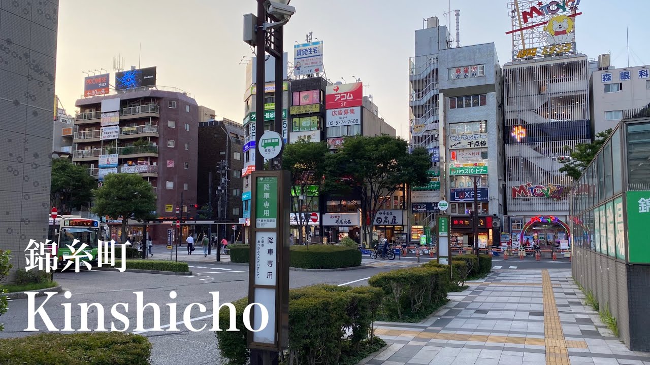 4K a-Ride&Walk in Tokyo Sumida-ku Kinshicho (PM) 東京 墨田区 錦糸町 (夕方)